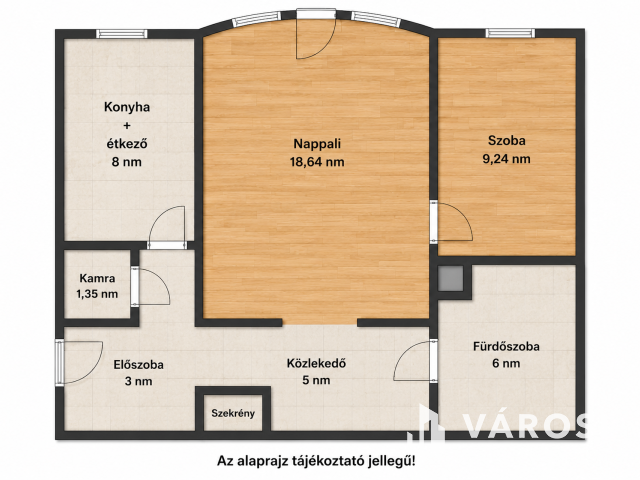 Első emeleti tégla: Nappali + 1-ből akár + 2 szoba!