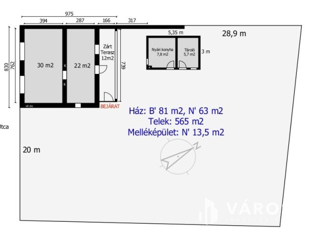 565 m2-es telken Családi ház eladó Győrben